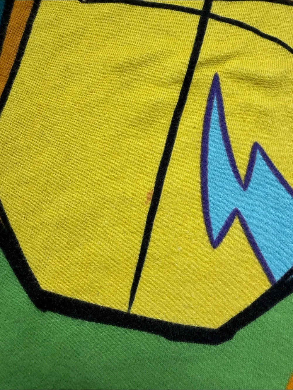 Nickelodeon Green and Yellow Kids Tee with Navy Trim